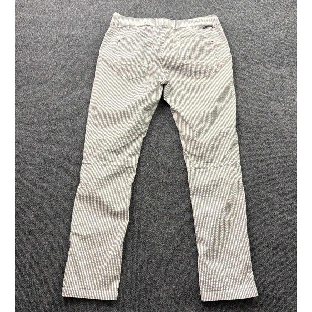 Civil Society Skinny Seersucker Pants Mens XL 36 White Navy Blue Striped READ - Picture 2 of 16